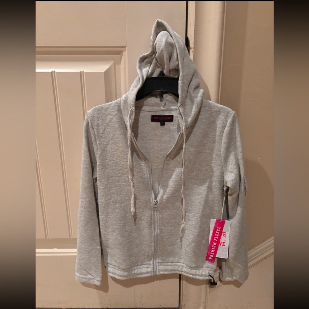 New Gray Zip-Up Hoodie jacket